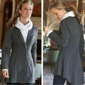 Soft Surroundings Women’s Extra Small Gray Tallulah Embroidered Coat Jacket XS